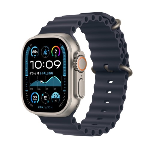 Apple Watch Ultra 2 GPS + Cellular 49mm Natural Titanium with Navy Ocean Band