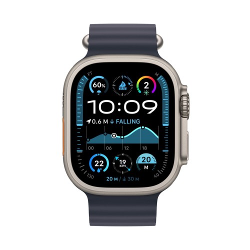 Apple Watch Ultra 2 GPS + Cellular 49mm Natural Titanium with Navy Ocean Band