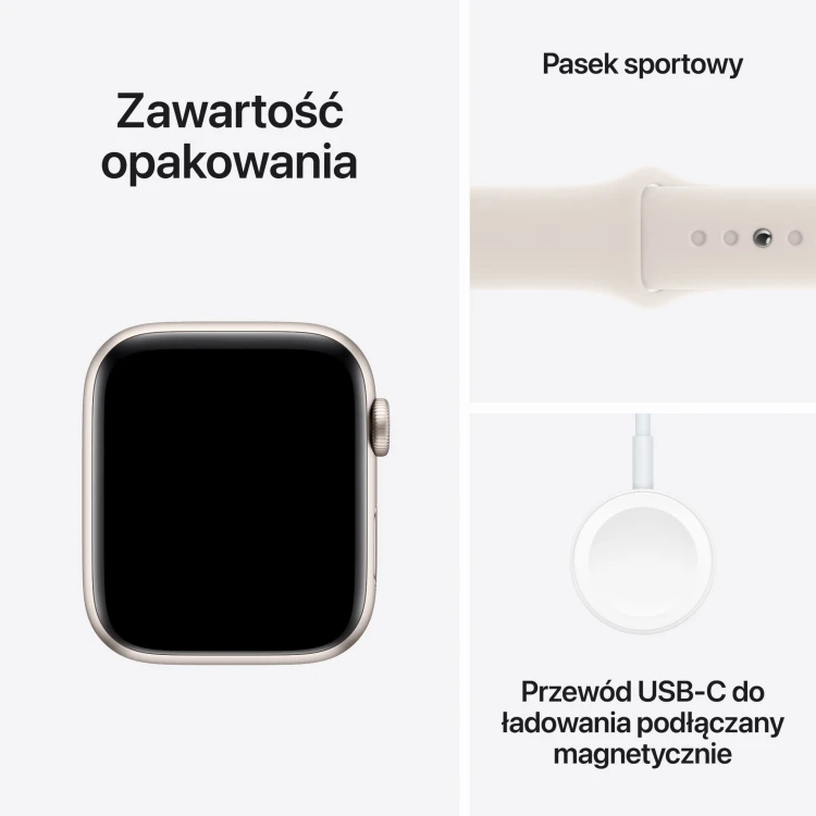 Apple Watch SE GPS 40mm Starlight Aluminium Case with Starlight Sport Band