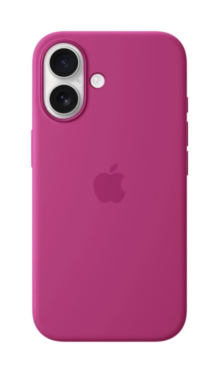 Etui silikonowe Apple z MagSafe do iPhone 16 - Fuchsia (żywy róż)