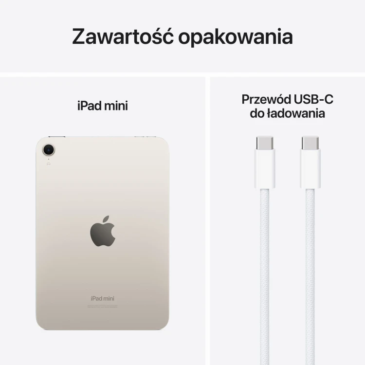 Apple iPad mini 8.3" 2024 Wi-Fi (księżycowa poświata)