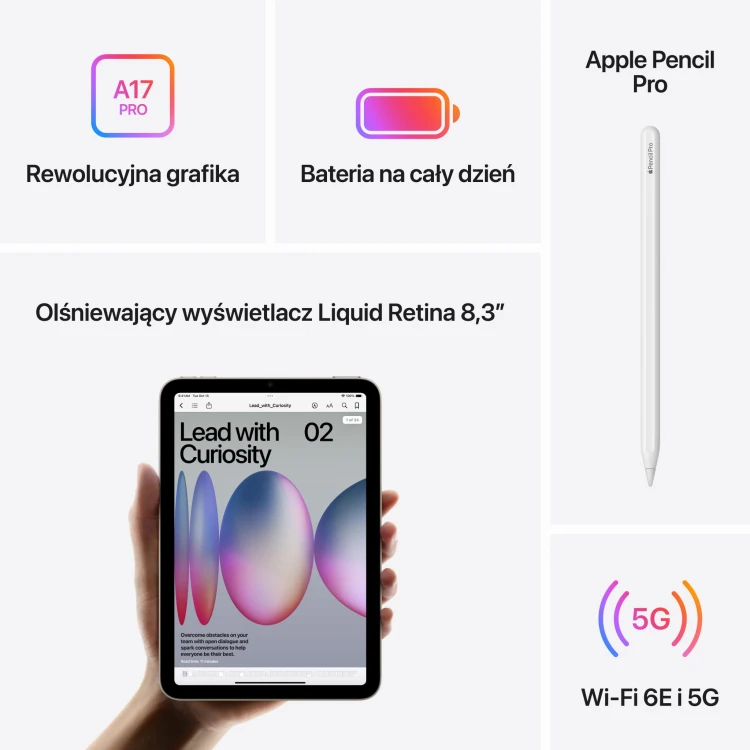 Apple iPad mini 8.3" 2024 Wi-Fi + Cellular (fioletowy)
