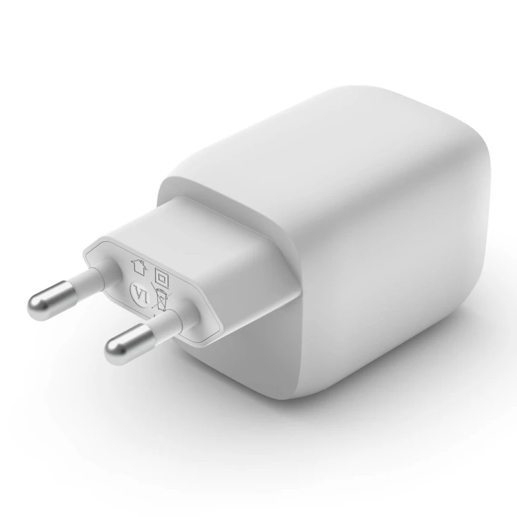 Zasilacz Belkin 2xUSB-C PD GaN 65W + kabel 2m