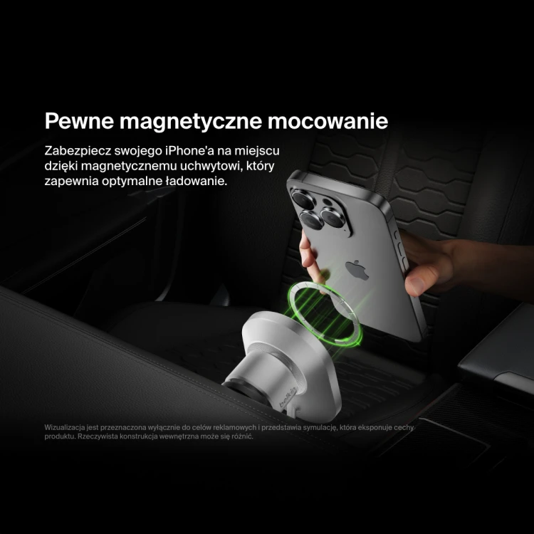 Ładowarka samochodowa magnetyczna Belkin Qi2.0 15W