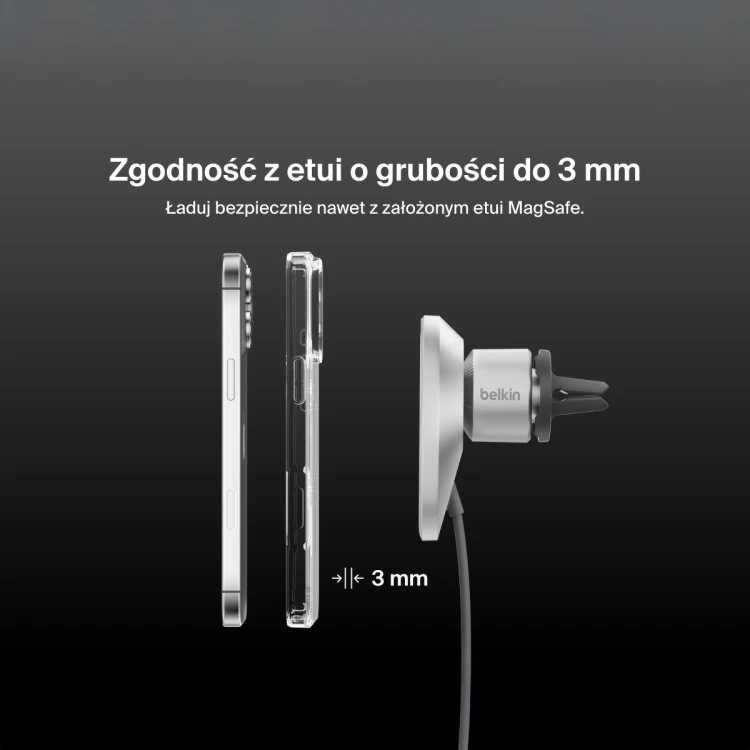 Ładowarka samochodowa magnetyczna Belkin Qi2.0 15W