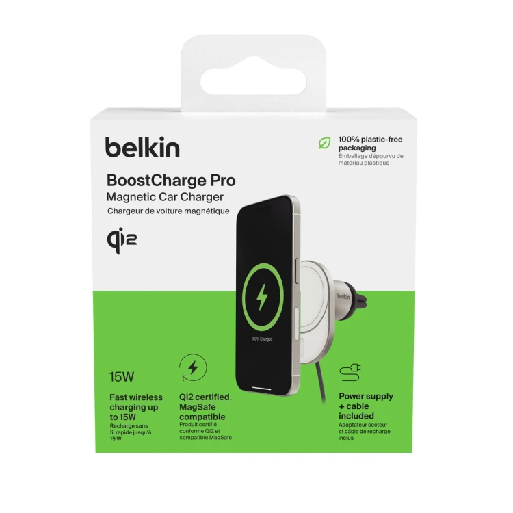 Ładowarka samochodowa magnetyczna Belkin Qi2.0 15W