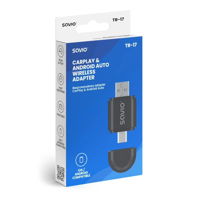Bezprzewodowy adapter CarPlay Savio TR-17
