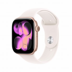 Zegarek Apple Watch Series 11 GPS 46mm Rose Gold Aluminium Case with Light Blush Sport Band - M/L