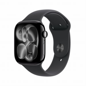 Zegarek Apple Watch Series 11 GPS 46mm Jet Black Aluminium Case with Black Sport Band - S/M