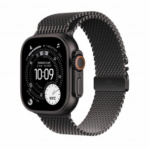 Zegarek Apple Watch Ultra 3 GPS + Cellular 49mm Black Titanium Case with Black Titanium Milanese Loop - Large