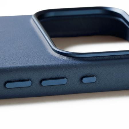 Mujjo Leather Case - etui skórzane do iPhone 17 Pro kompatybilne z MagSafe (monaco blue)