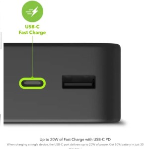 Powerbank Mophie Powerstation 20K PD 20W USB-C/2xUSB-A 20000mAh