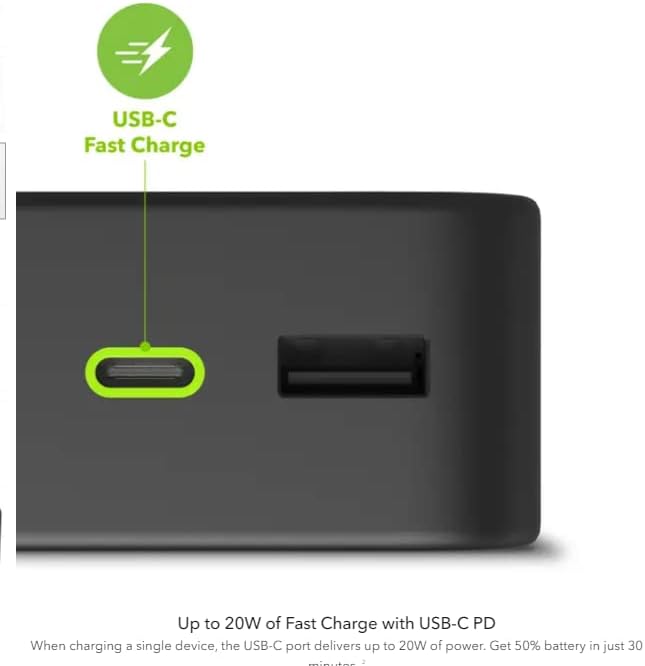 Powerbank Mophie Powerstation 20K PD 20W USB-C/2xUSB-A 20000mAh
