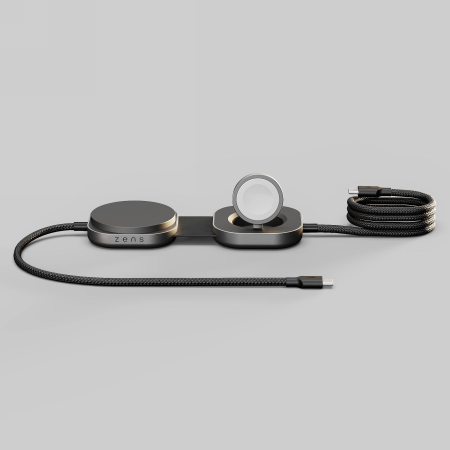 Ładowarka bezprzewodowa Zens Charging Cable USB C-C Pro 3w1 (czarny)