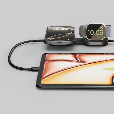 Ładowarka bezprzewodowa Zens Charging Cable USB C-C Pro 3w1 (czarny)