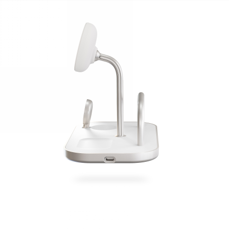 Ładowarka bezprzewodowa Qi2 Zens Aluminium 4w1 (biała)