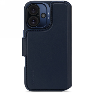 Etui DECODED Leather Detachable Wallet iPhone 16 (granatowy)