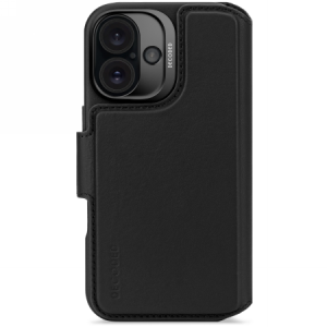 Etui DECODED Leather Detachable Wallet iPhone 16 (czarny)
