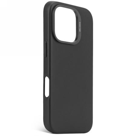 Etui Decoded Leather Backcover Magsafe iPhone 16 Pro (czarny)