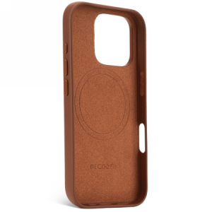 Etui Decoded Leather Backcover Magsafe iPhone 16 Pro (brązowy)