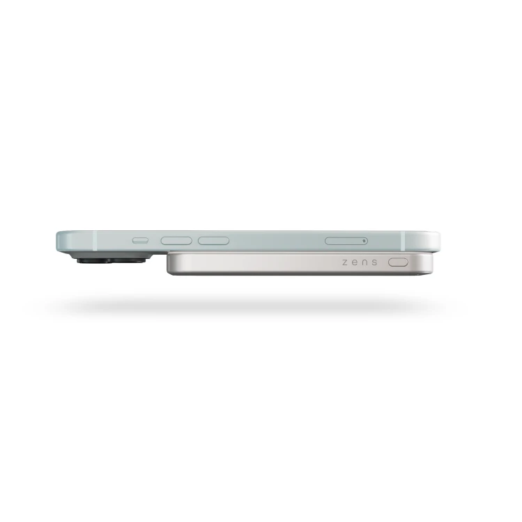 Powerbank ZENS Slim Qi2 Aluminium 5000mAh Qi2 USB-C MagSafe (biały)