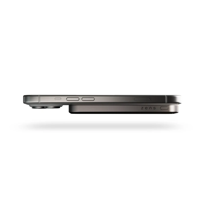 Powerbank ZENS Slim Qi2 Aluminium 5000mAh Qi2 USB-C MagSafe (czarny)