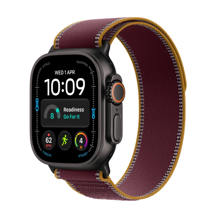 Zegarek Apple Watch Ultra 4 GPS + Cellular 49mm Black Titanium Case with Burgundy Trail Loop_1.jpg