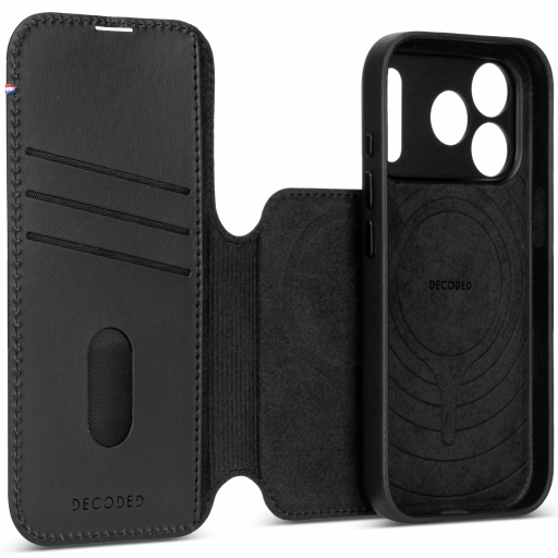 Decoded Leather Detachable Wallet iPhone 18 Pro czarny 3.png