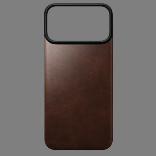 NOMAD Magnetic Leather Back - skórzana nakładka magnetyczna iPhone 18 Pro Max-17 Pro Max, MagSafe (rustic brown)_2.jpg