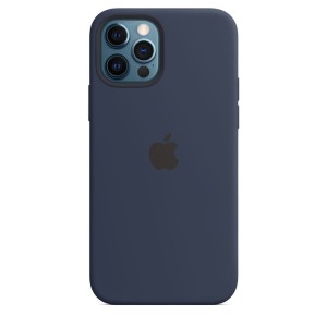 Etui Apple iPhone 12 / 12 Pro silikonowe z MagSafe (głęboki granat)