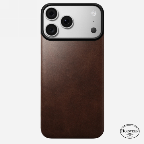 NOMAD Magnetic Leather Back - skórzana nakładka magnetyczna iPhone 18 Pro Max-17 Pro Max, MagSafe (rustic brown)_1.png